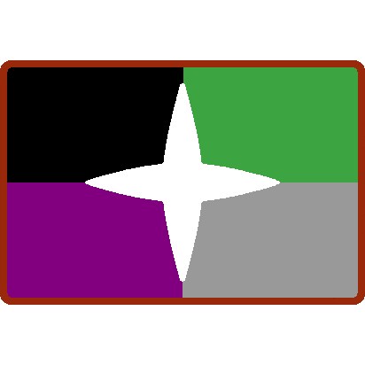 The aspec flag in a rust-coloured border